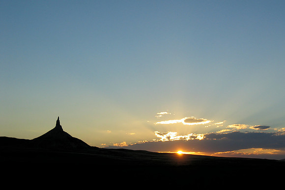 Chimney Rock at Sunset